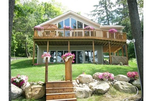 Discover the perfect getaway at this charming 2 storey home nestled on the shores of Three Mile Lake.