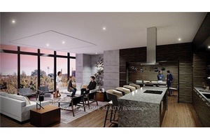 Stunning 1 Br Condo. W I Closet 9 Ft Ceiling, Hardwood Floors, Floor To Ceiling Glass Windows, Balcony L Shaped Kitchen With Quartz Counter Top, Ensuite Laundry.