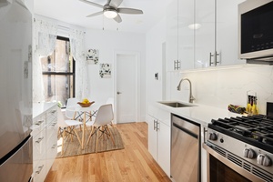 SPONSOR UNIT NO COOP APPROVAL Partial Floor Thru One Bedroom with meticulously restored prewar details with new luxurious finishes.