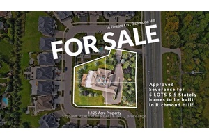 Approved Severance for 5 LOTS amp ; 5 Stately homes to be built in Richmond Hill !