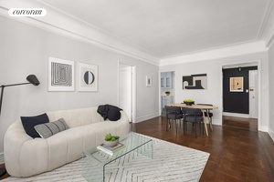 LARGE ONE BEDROOM in PRE WAR FULL SERVICE BUILDING with NO BOARD INTERVIEW Welcome to this graciously proportioned prewar one bedroom offering a blend of traditional details and modern updates.