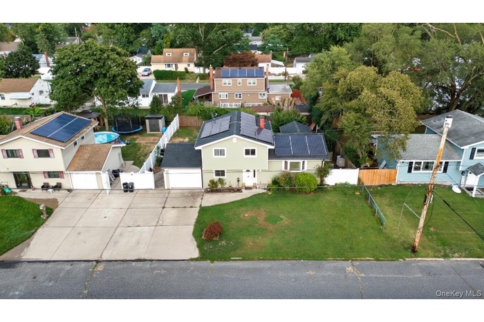 Aerial view of residential area