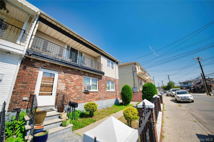 View of building exterior with a residential view