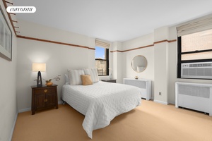 Welcome to 340 W. 55th Street, Apt 7B a beautiful corner two bed, two bath apartment with three exposures on one of the best tree lined residential blocks in Midtown.