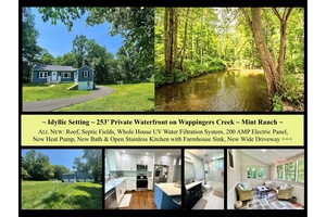 Mint Like New Construction Ranch with 253 of Beautiful Secluded Waterfront on Wappingers Creek.