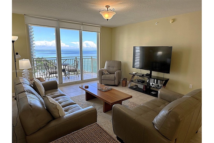 Great view from the couch in spacious living room