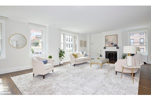 Flooded with natural light and tree top views, this lovely south facing duplex offers approximately 3, 200 sq ft of elegant living space in a beautifully maintained pre war building.