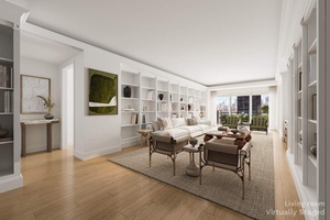Positioned on the 20th floor, this refined and versatile residence combines elegant proportions with panoramic city vistas.