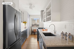 Welcome home to this sparkling one bedroom, with wide open City and River views, a brand new gut renovated windowed eat in kitchen, and large South West facing Balcony !