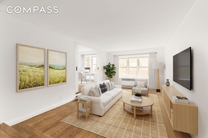 This move in ready two bedroom, two bathroom apartment seamlessly blends sleek, modern design with the unique charm of a pre war cooperative.