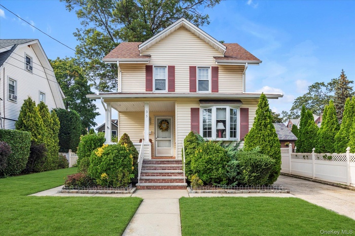 View of front of home with a porch