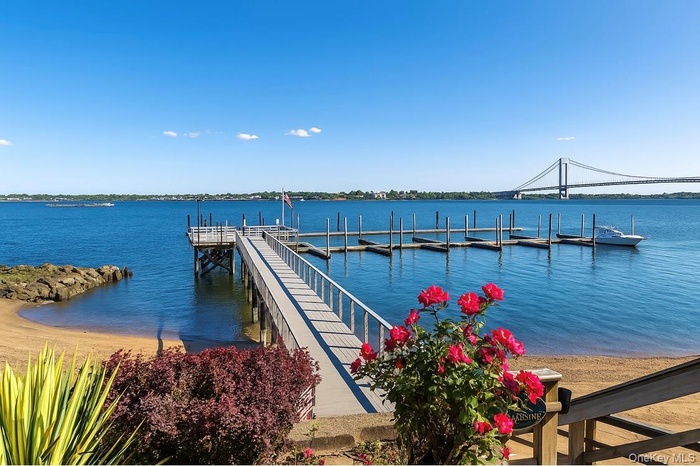 Dock featuring a water view steps from your door.