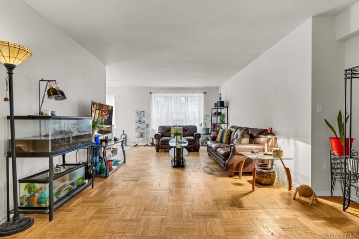 Living room with baseboards