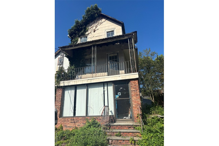 View of front facade with brick siding