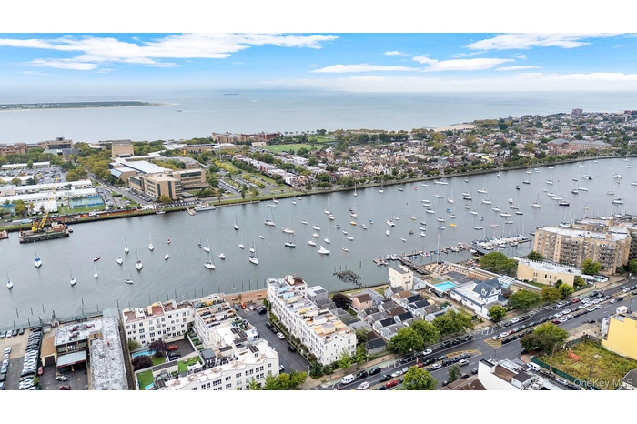 View of urban area featuring a large body of water