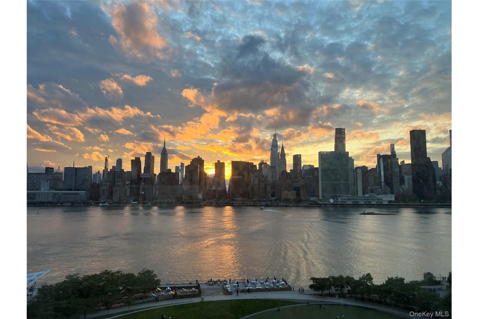 East River view with city skyline