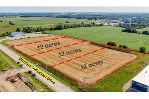 2 acres subject to severance of rectangular flat vacant Industrial Commercial Lot in Drayton.