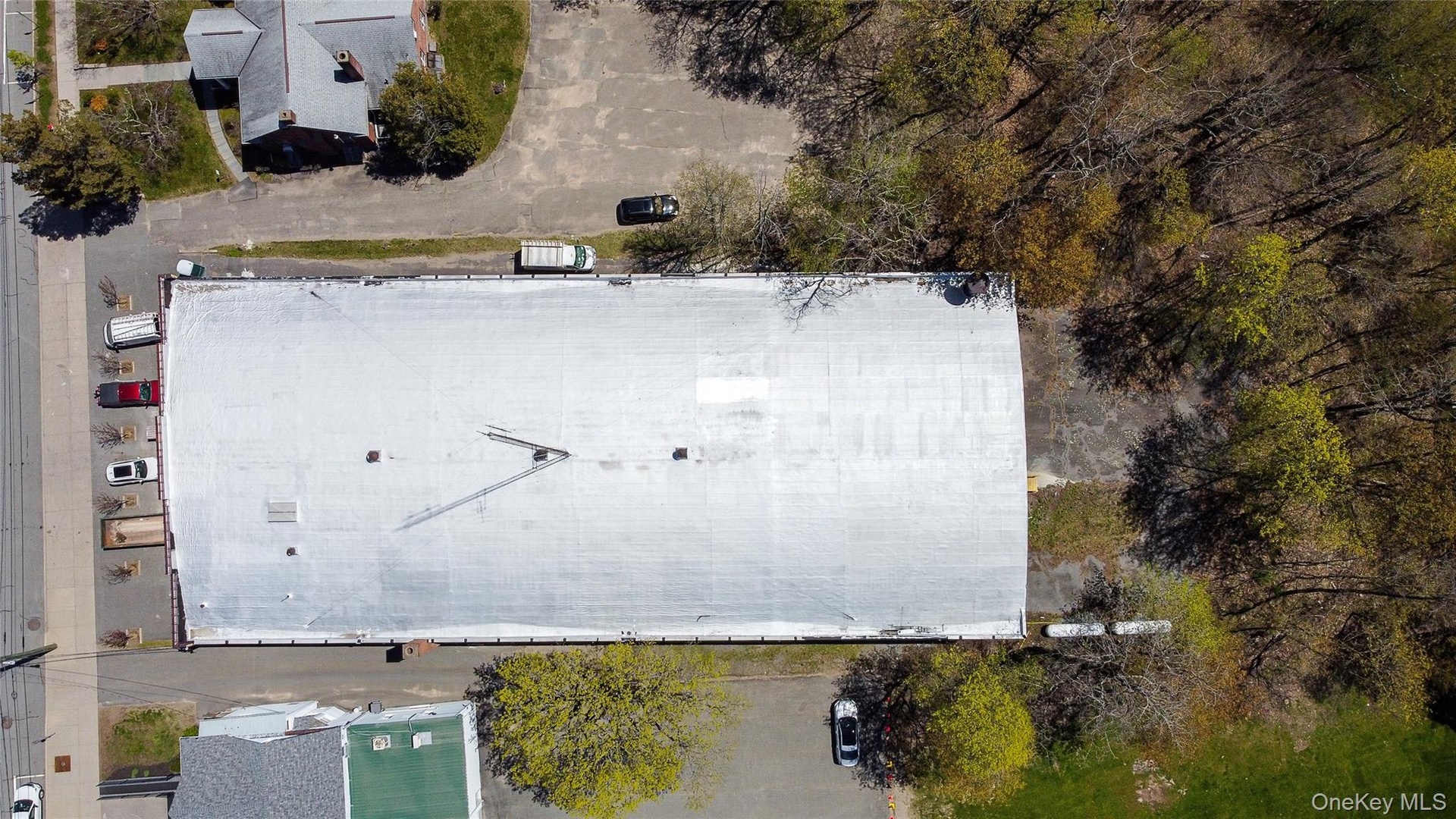 Drone / aerial view of new roof