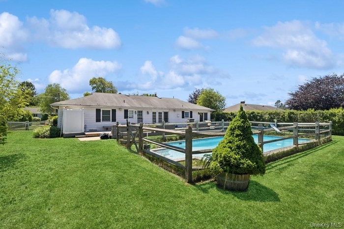 View of rear view of property