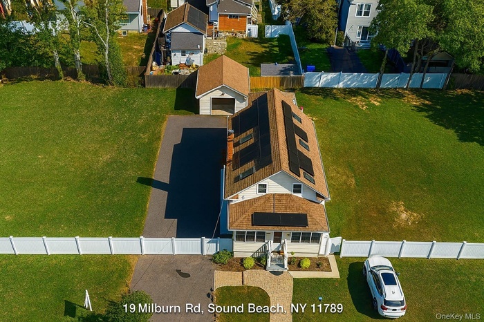 Aerial view of residential area