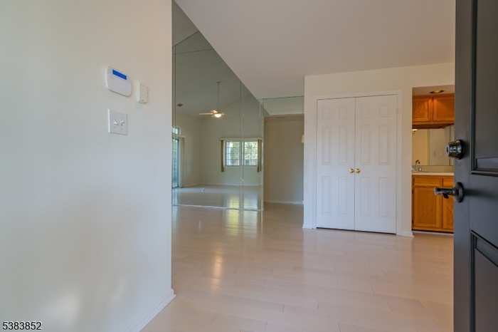 Spacious entryway with modern