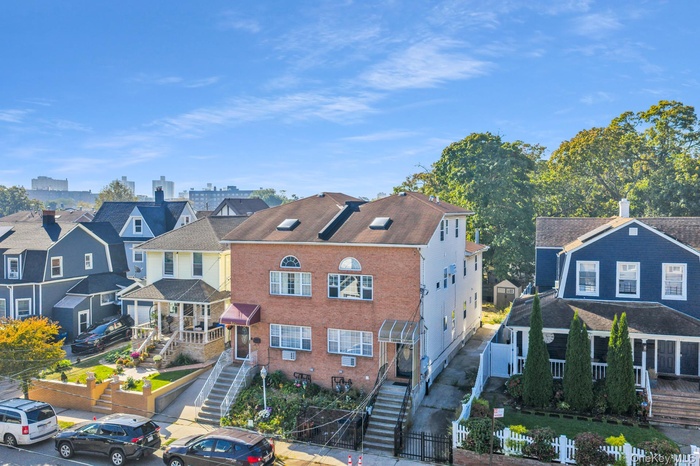 Aerial view of residential area