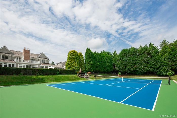 View of sport court with fence