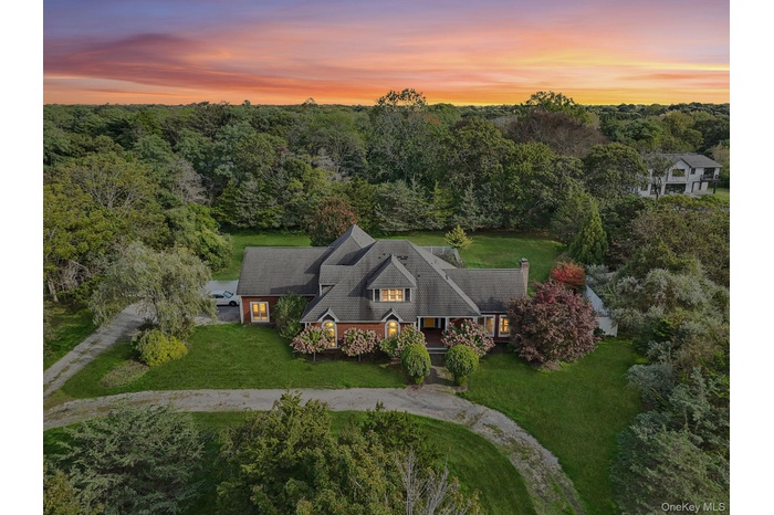 Twilight view highlighting the property’s serene ambiance.