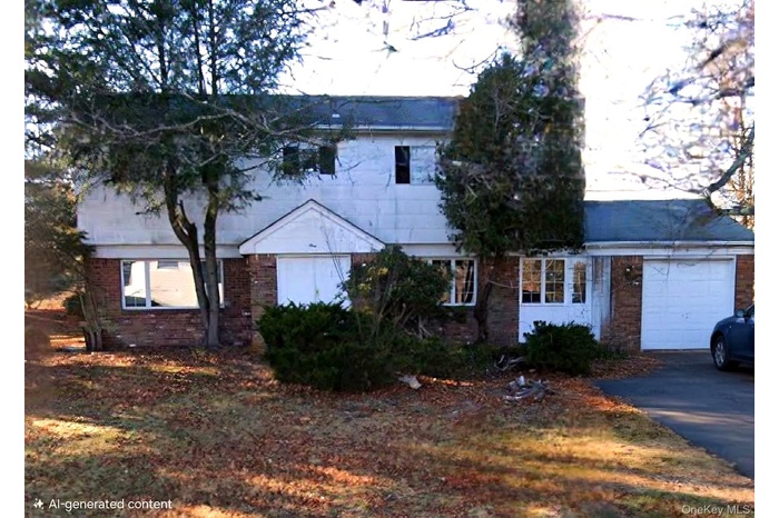 View of front of house featuring brick siding, an attached garage, and driveway