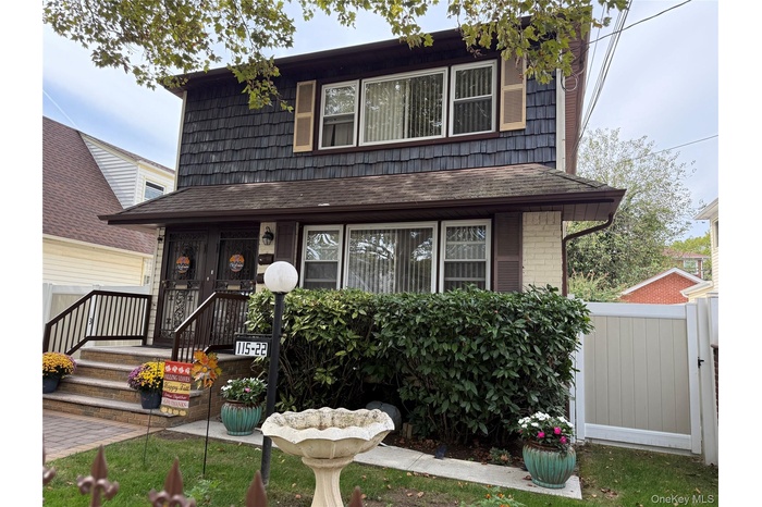 View of front facade with brick siding