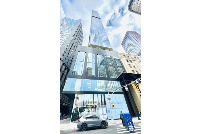 View of building exterior featuring a view of city