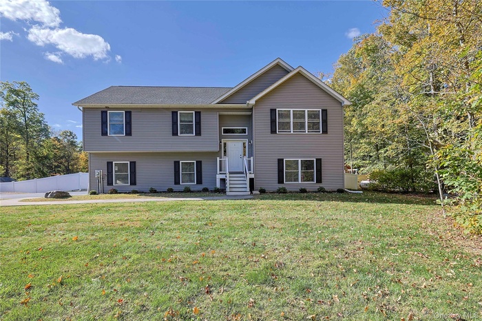 View of split foyer home