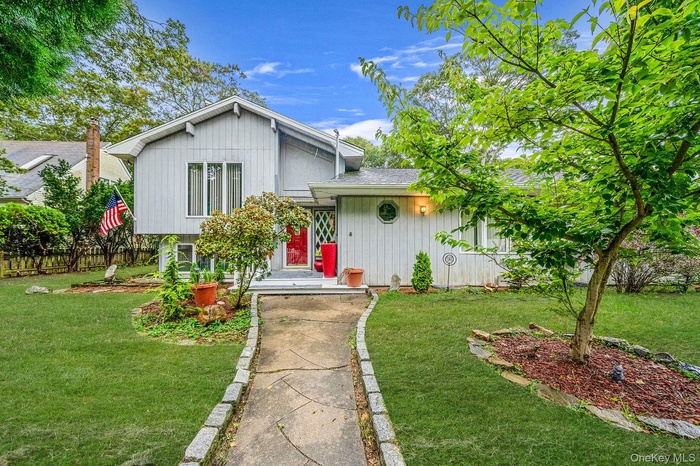 View of split level home