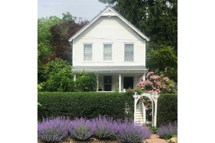 View of front of home with a porch