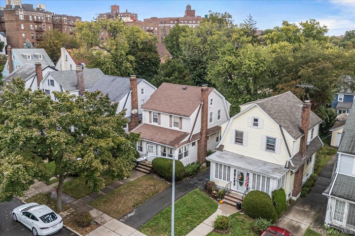 Aerial view of residential area