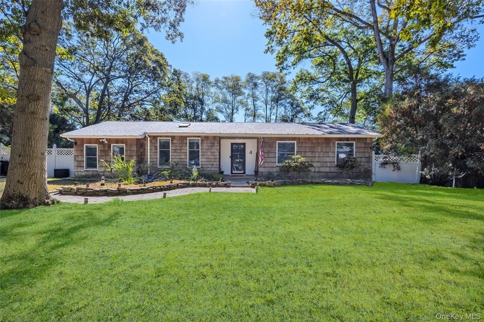 View of single story home