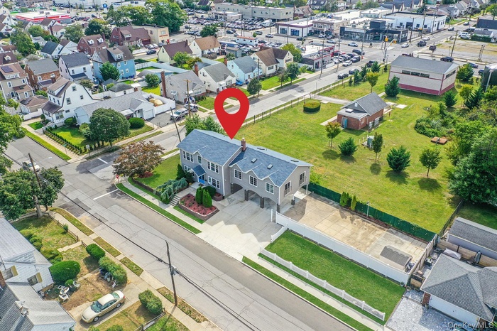 Aerial view of residential area