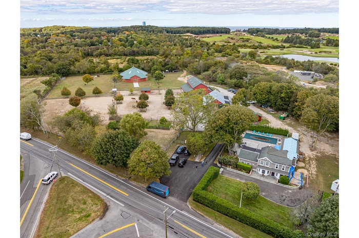 Drone / aerial view of a large body of water