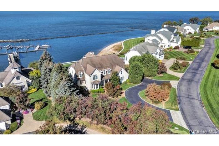 Aerial view of home with Direct Waterview of the LI Sound