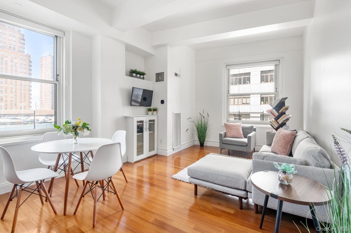 Living room featuring a wealth of natural light