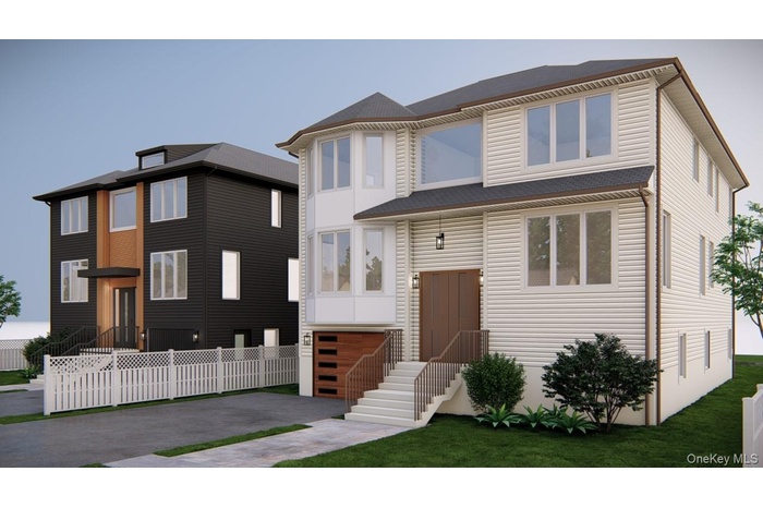 Modern home with driveway