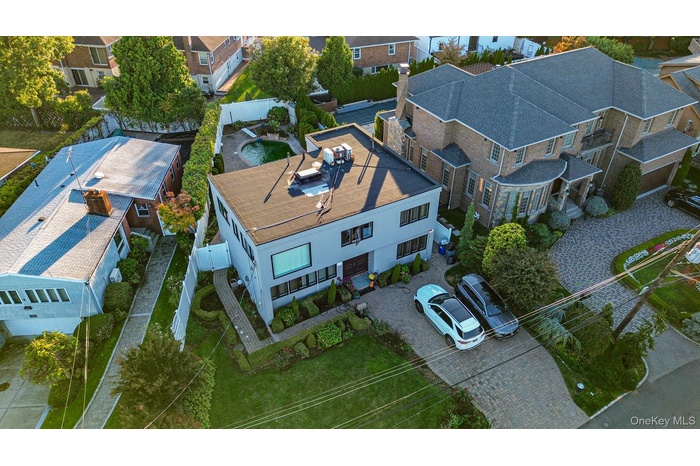 Aerial view of residential area