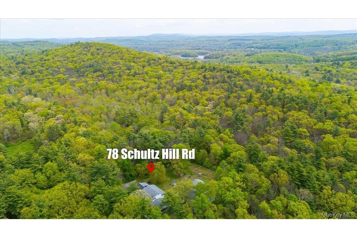 Drone / aerial view of a heavily wooded area