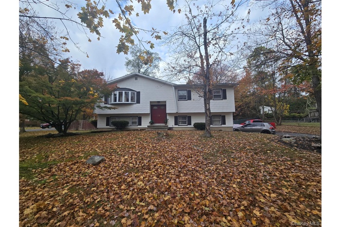 View of split foyer home