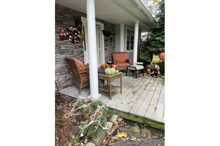 View of covered porch
