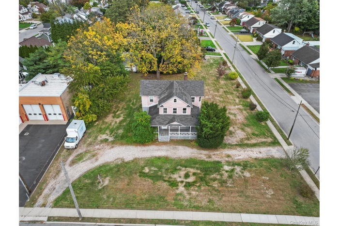 Aerial view of residential area
