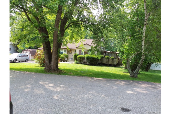 View of front of home with a front yard