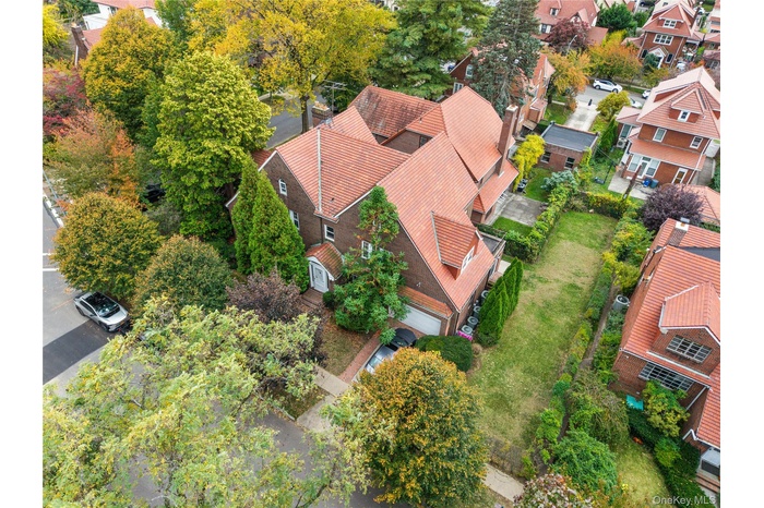 Aerial view of residential area
