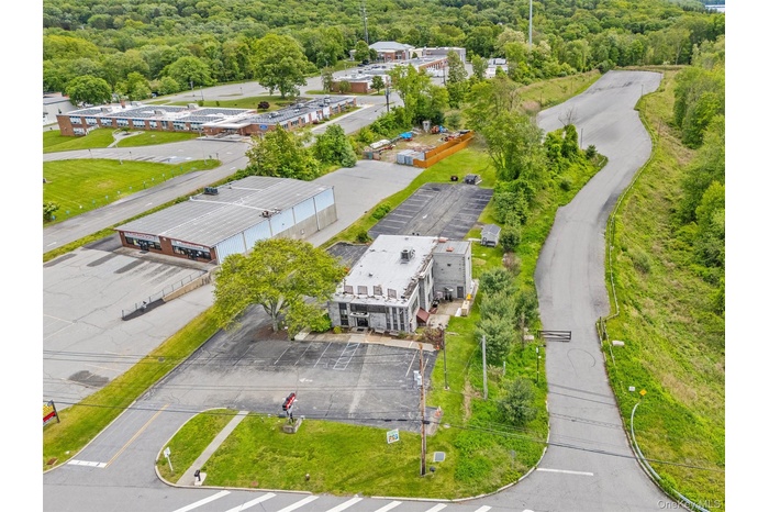 Bird's eye view of a heavily wooded area