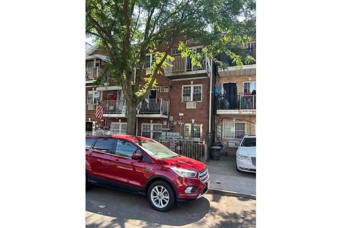 View of front of home with brick siding